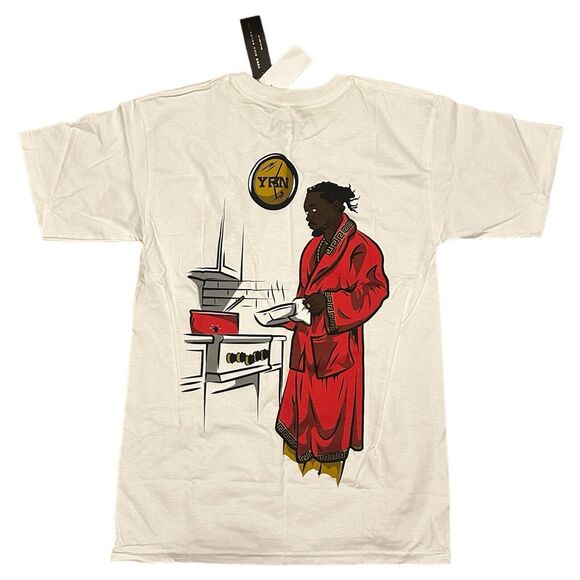 NWT Yung Rich Nation Migos YRN Men’s S Offset Cook Up White Graphic T-Shirt - Picture 1 of 6